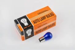 Лампа двухконтактная S25 синяя 12V 21W/5W стоп, габарит