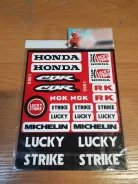 Наклейки Honda CBR Lucky Strike 21x17cm